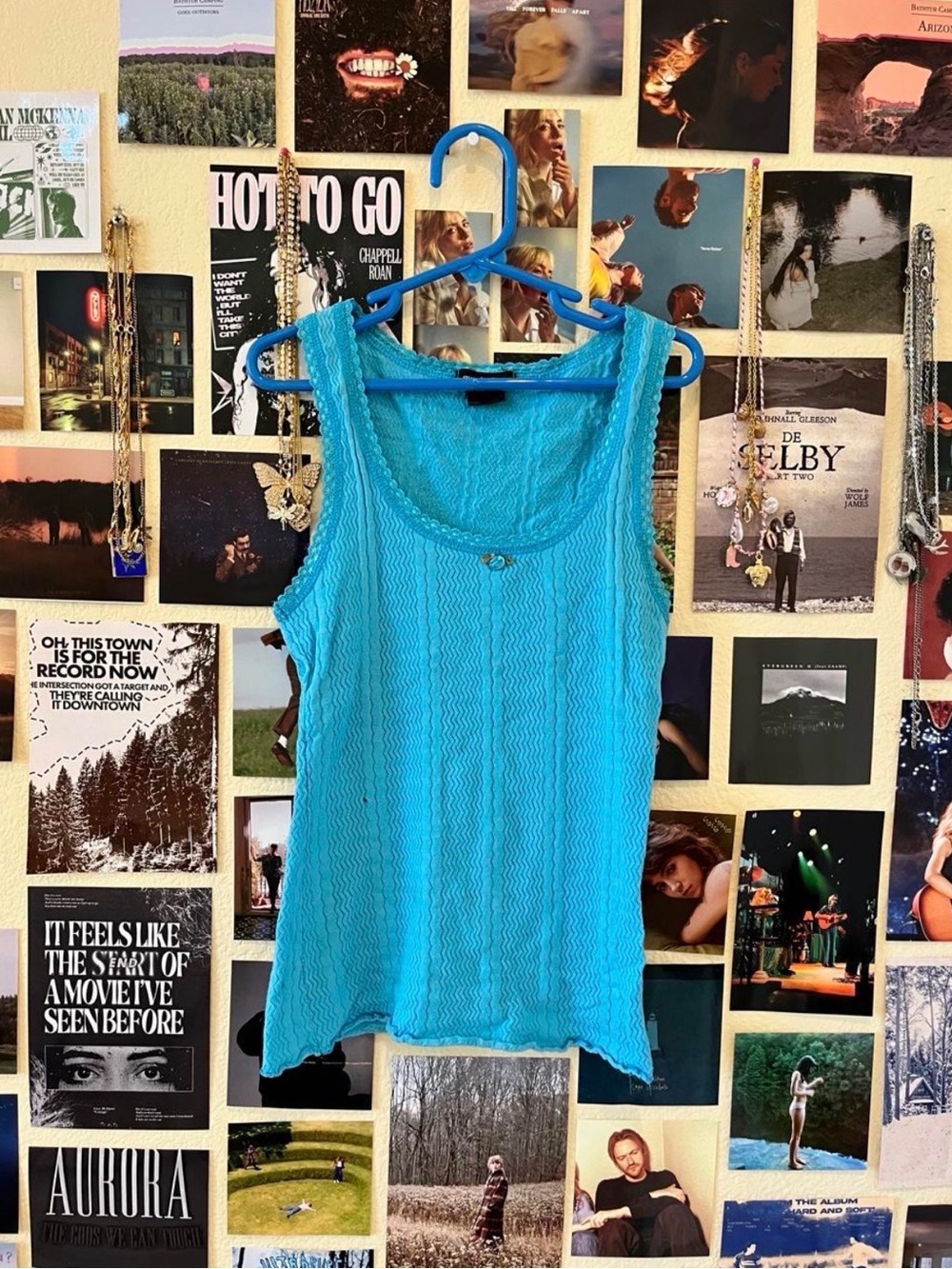 Bright Blue Lace Tank